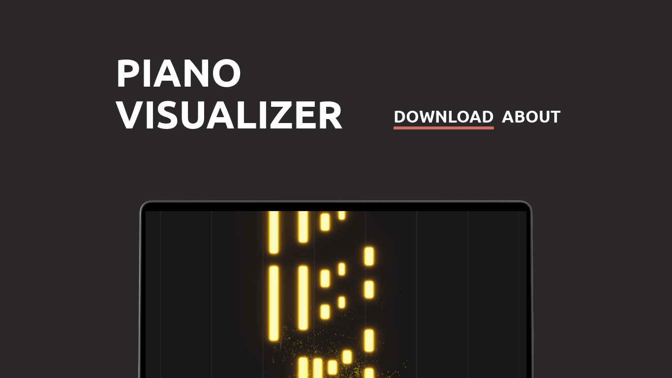 Piano Visualizer Landing page