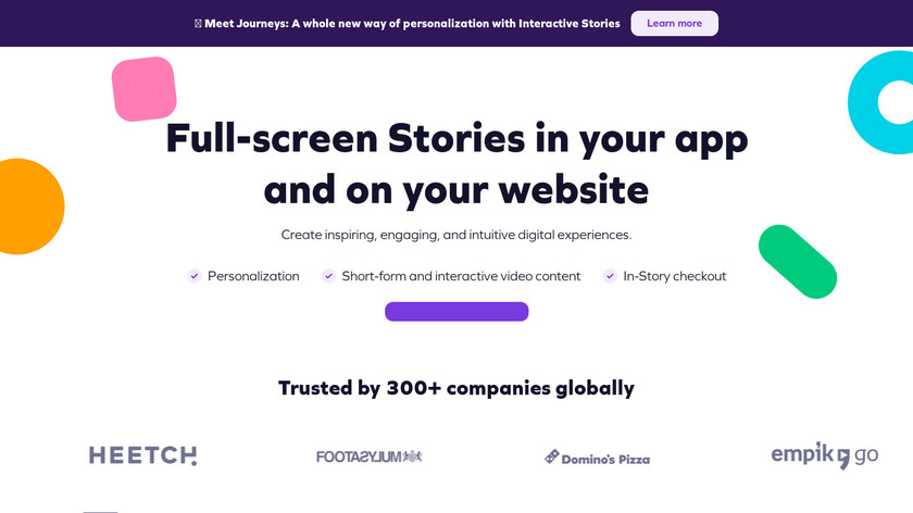 Storyly Landing Page