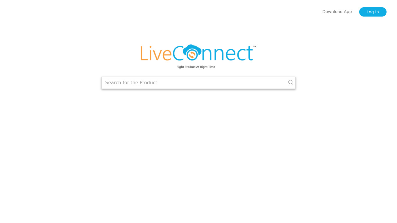 liveConnect Landing page