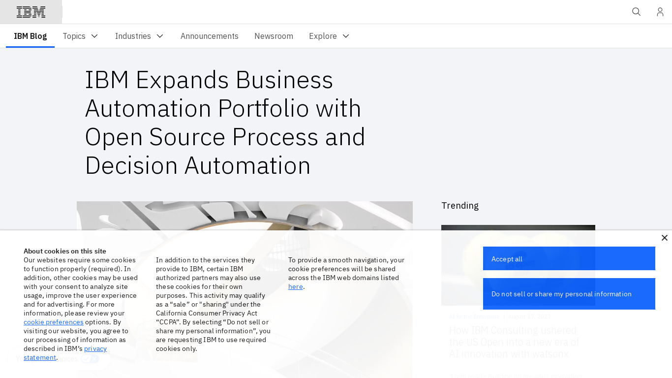 Red Hat Process Automation Manager Landing page
