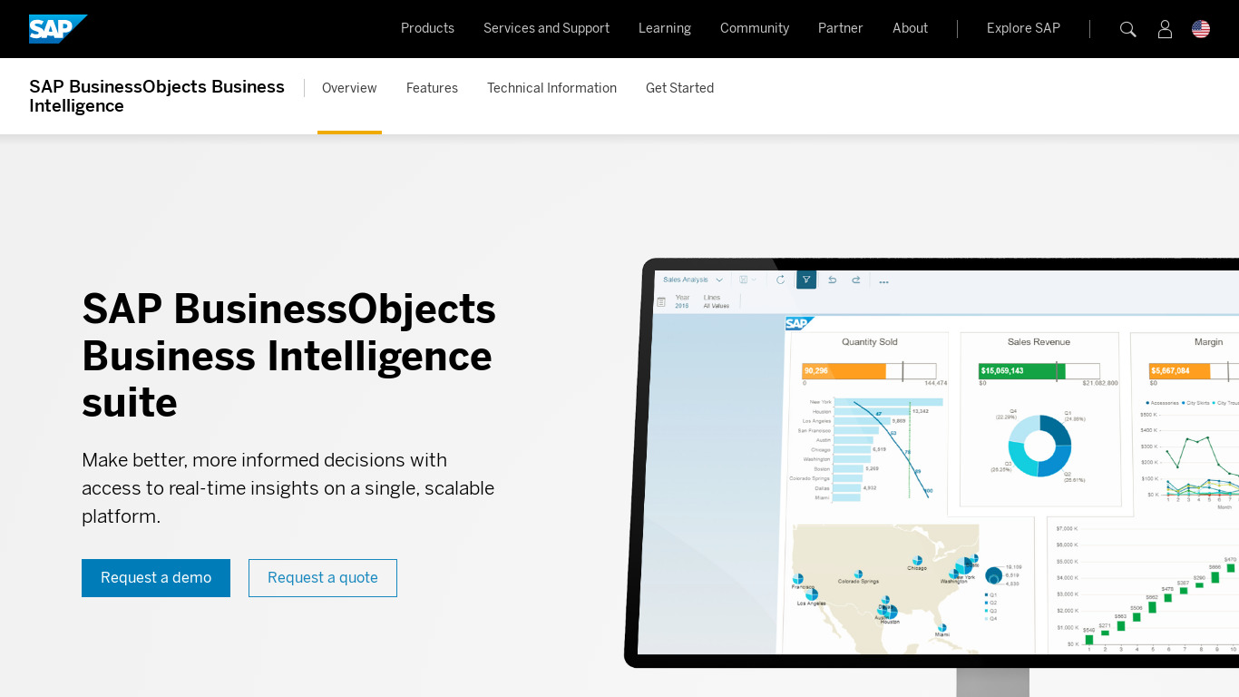 SAP BusinessObjects Business Intelligence (BI) Landing page