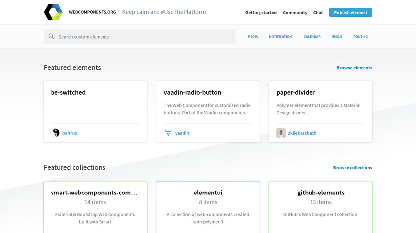 Web Components Landing Page