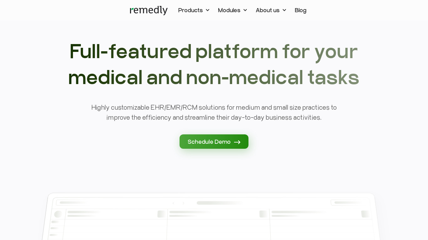 Remedly Landing page