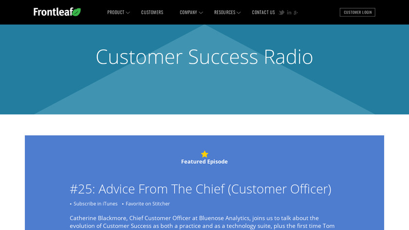 Customer Success Radio Landing Page