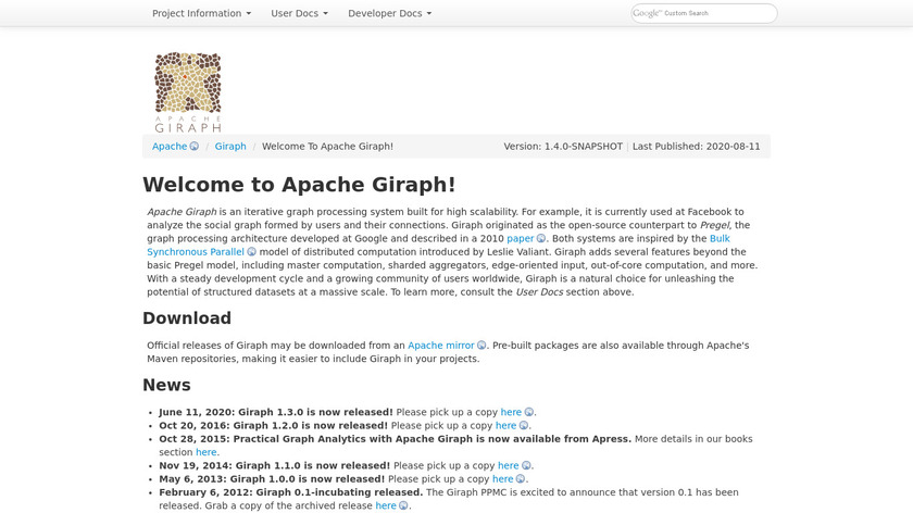 Apache Giraph Landing Page