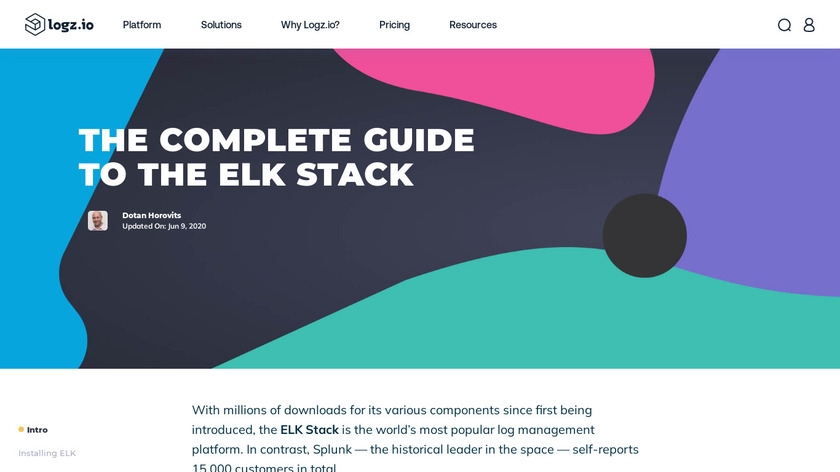 logz.io ELK Stack Landing Page
