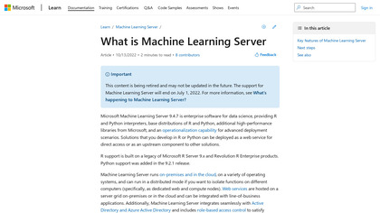 Microsoft Machine Learning Server image