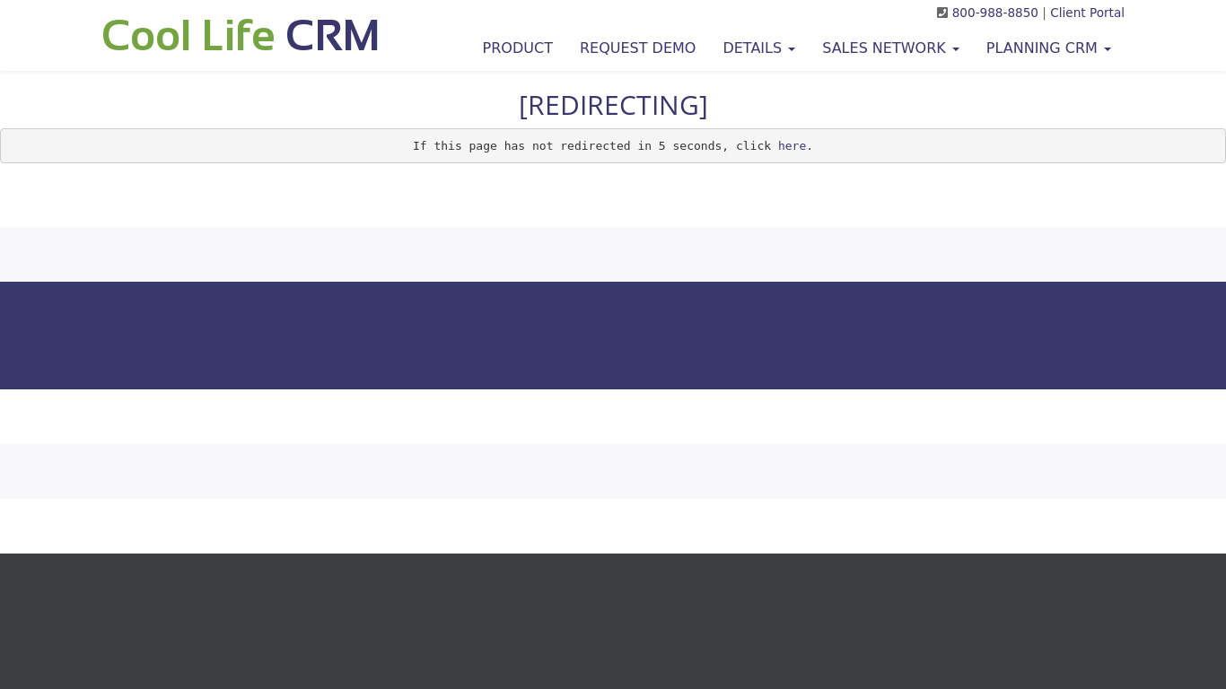 Cool Life CRM Landing page