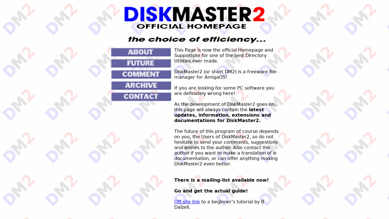 Diskmaster 2 Landing page