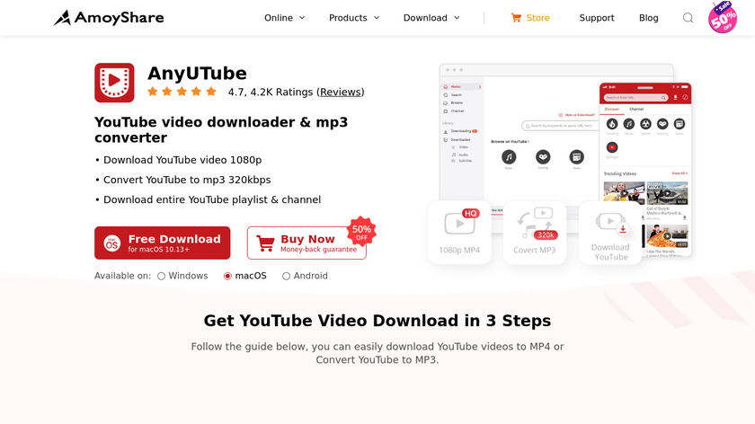 AnyUTube Landing Page