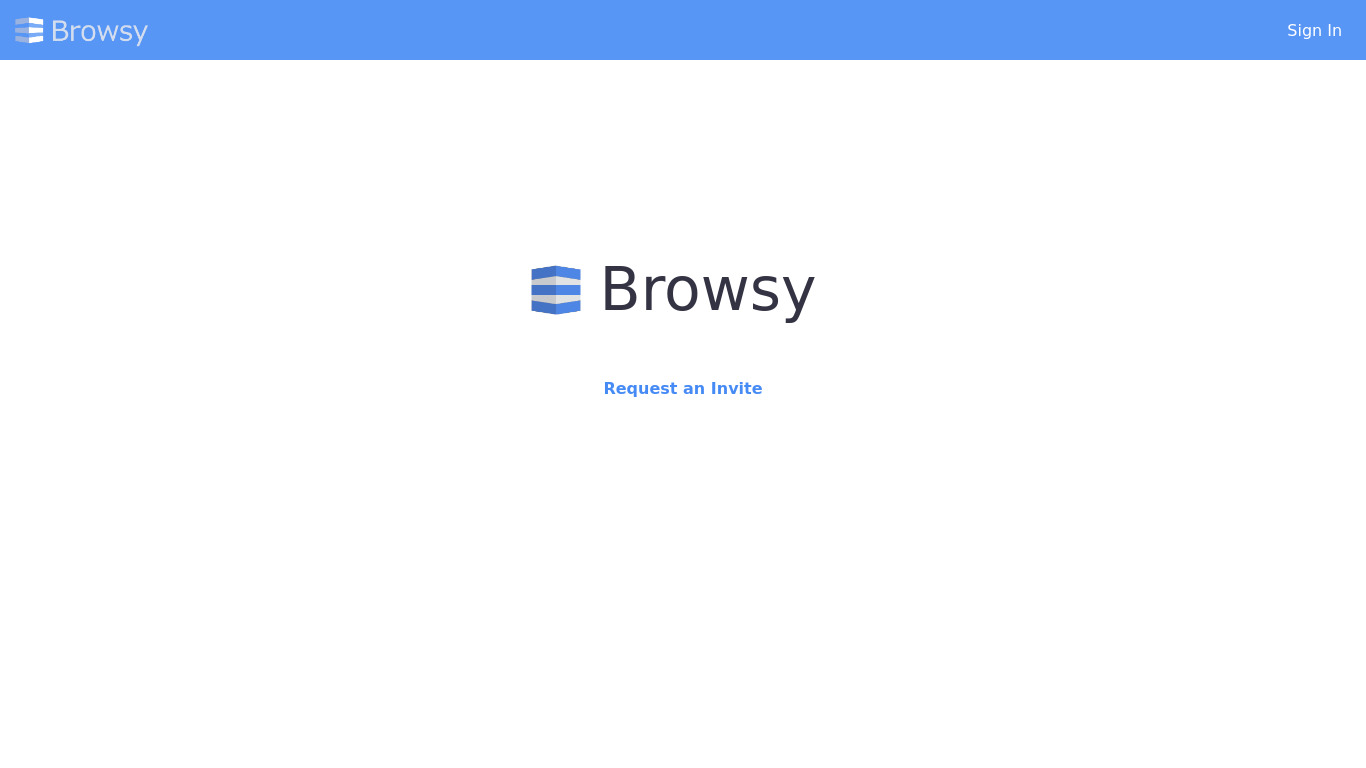 Browsy Landing page