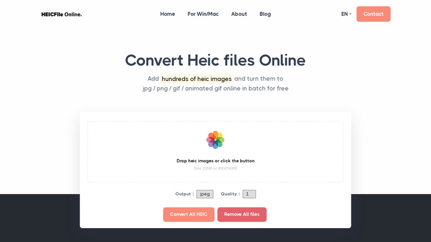 Heic File Converter Landing Page