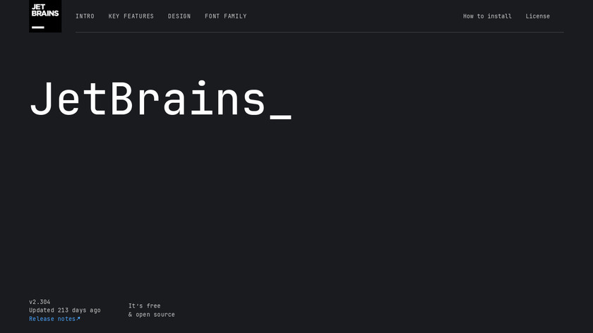 JetBrains Mono Landing Page