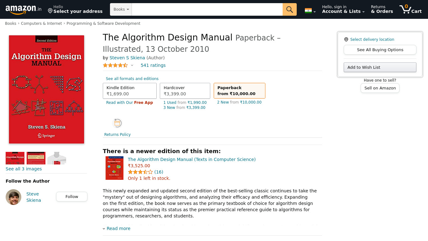 The Algorithm Design Manual Landing page