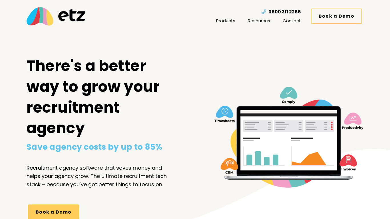 ETZ Payments Landing page