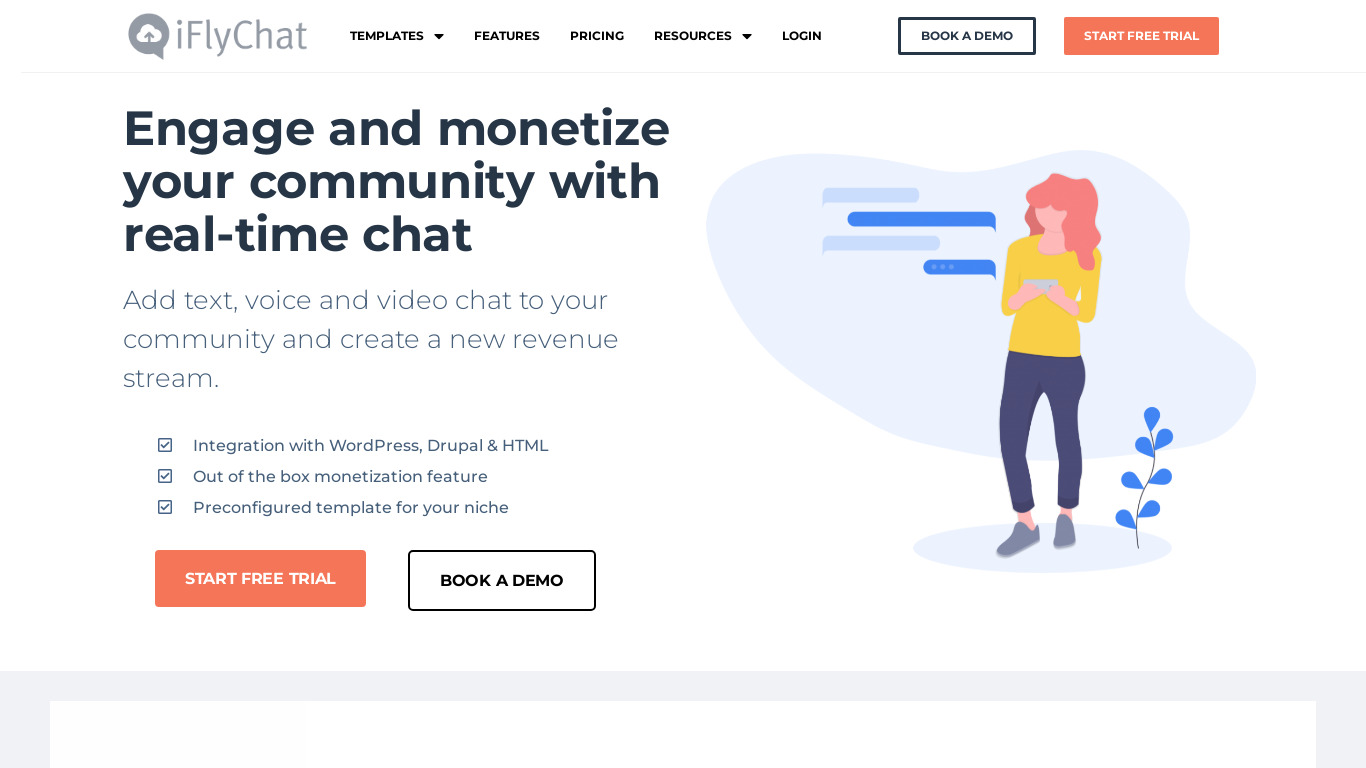 iFlyChat Landing page