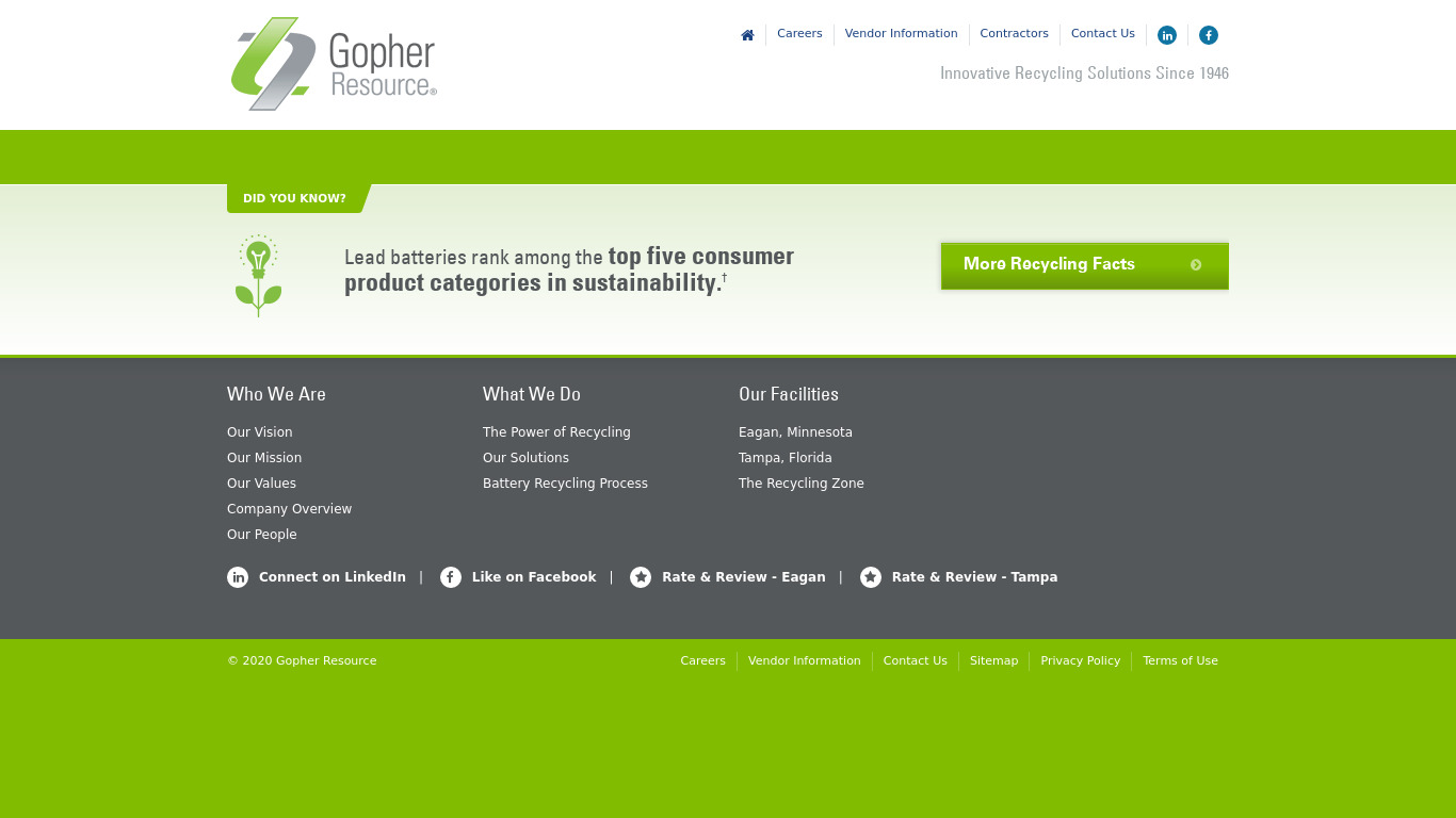 Gopher Leads Landing page