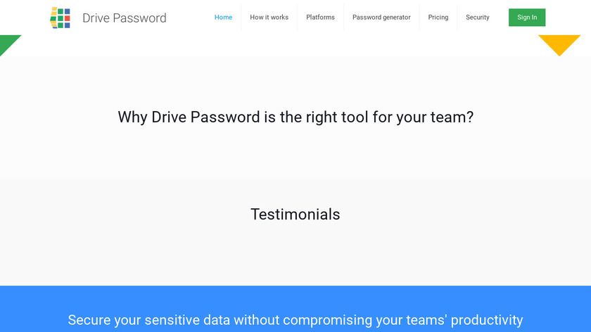 Drive Password Landing Page