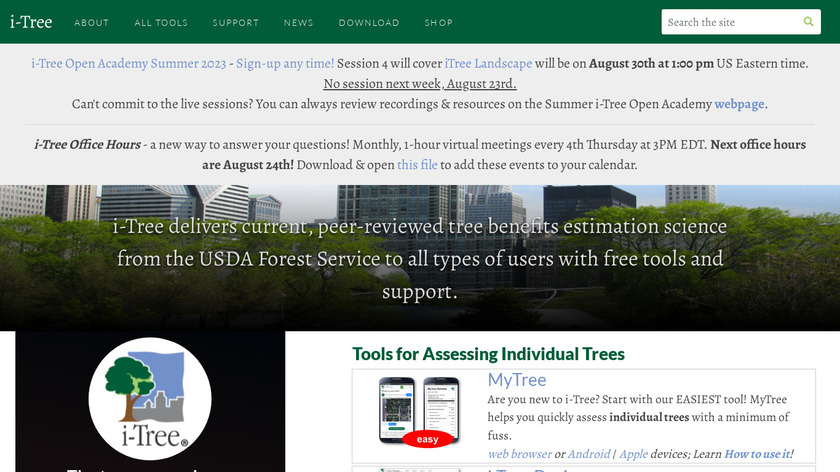 i-Tree Landing Page