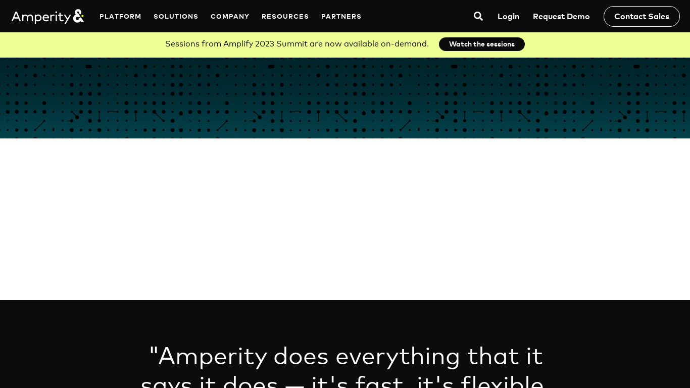 Amperity Landing page