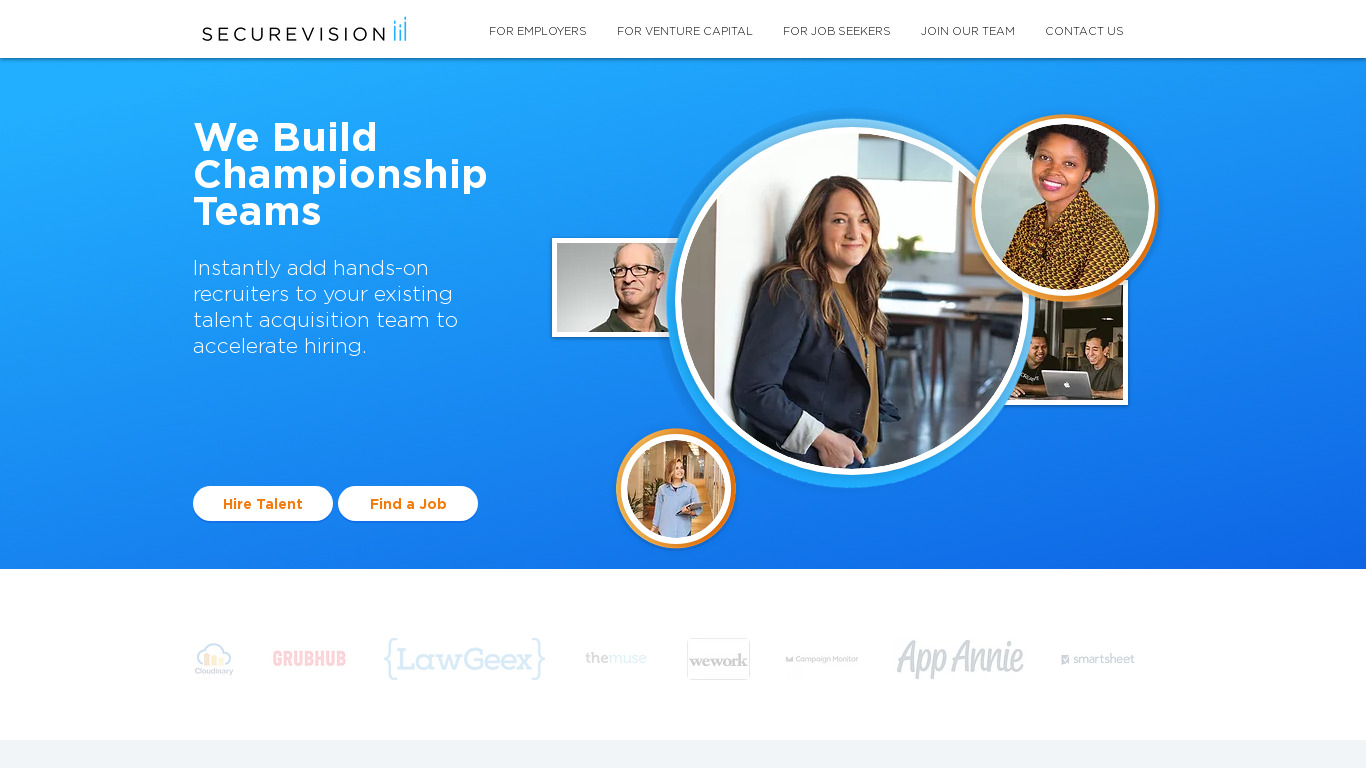 SecureVision Landing page