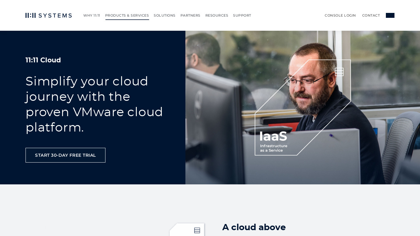 iland Hybrid Cloud Landing page