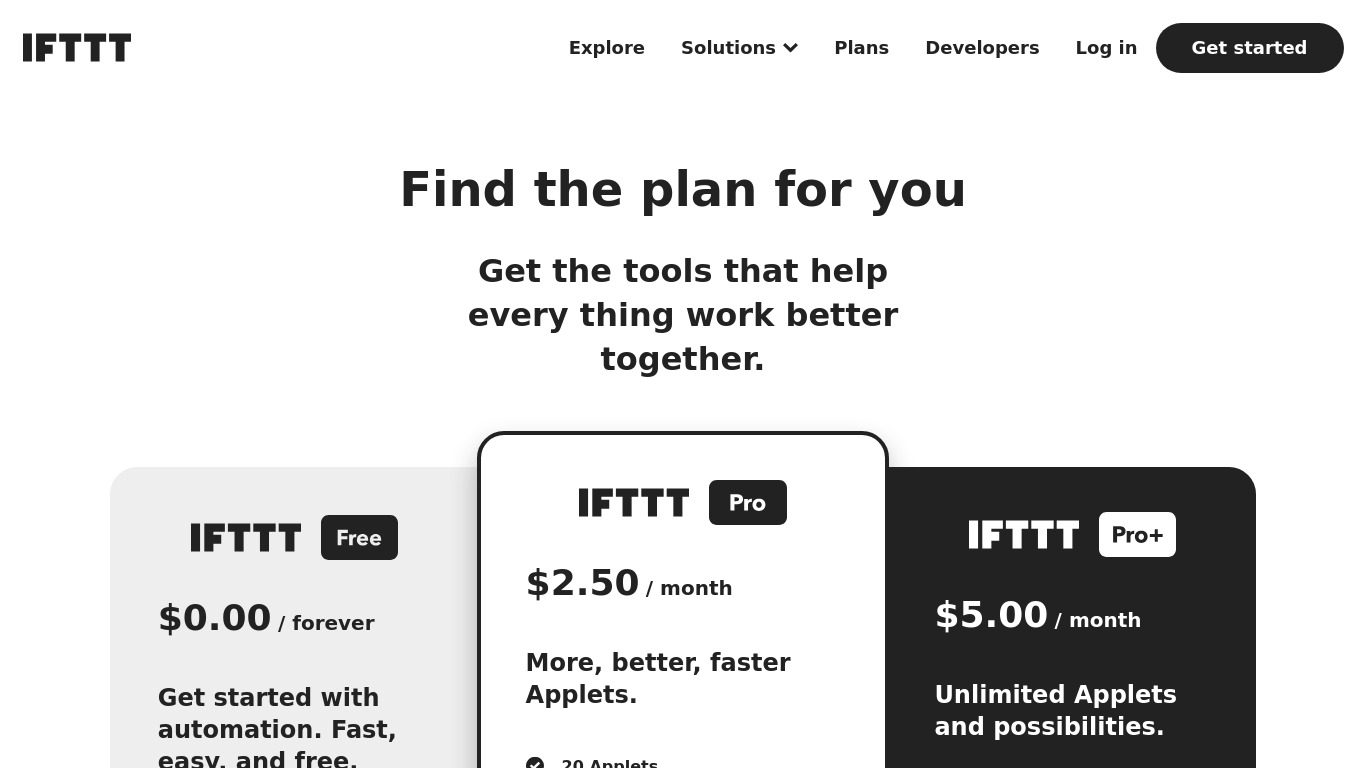 Maker on the IFTTT Platform Landing page