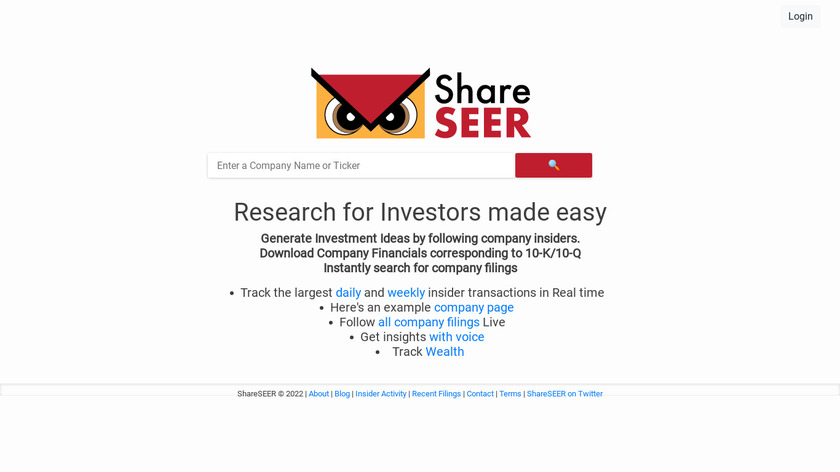 ShareSEER Landing Page