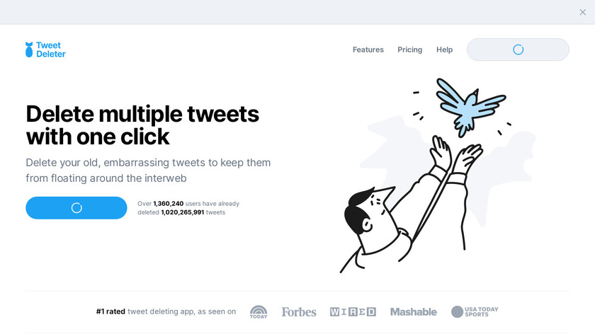 TweetDeleter Landing Page