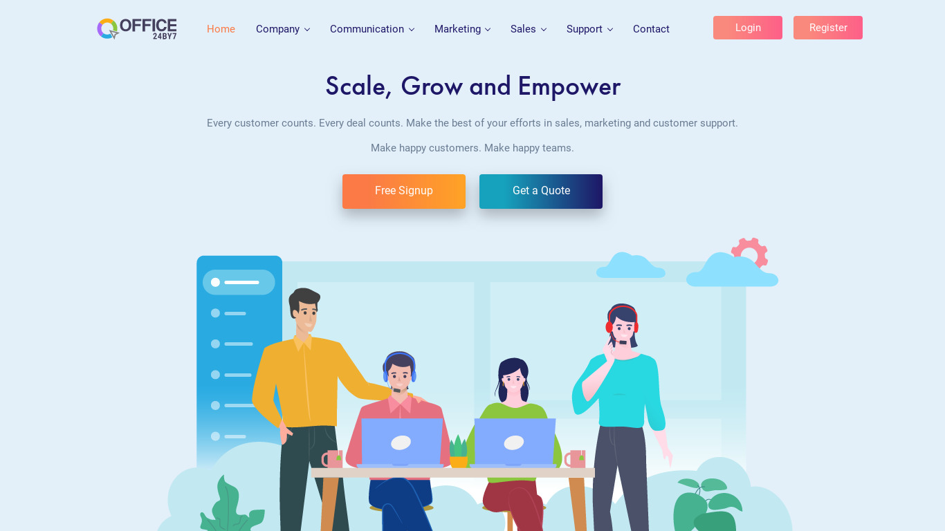 office24by7 Landing page