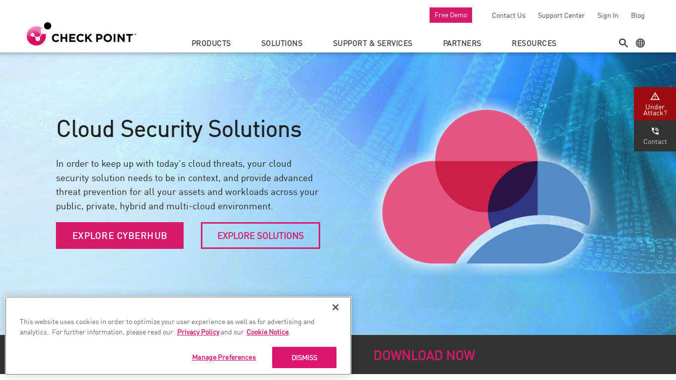 CloudGuard IaaS Landing page