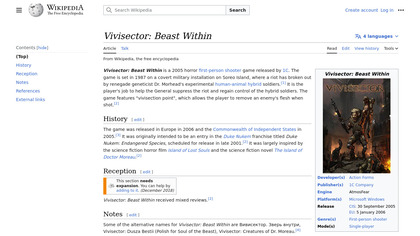 Vivisector: Beast Within image