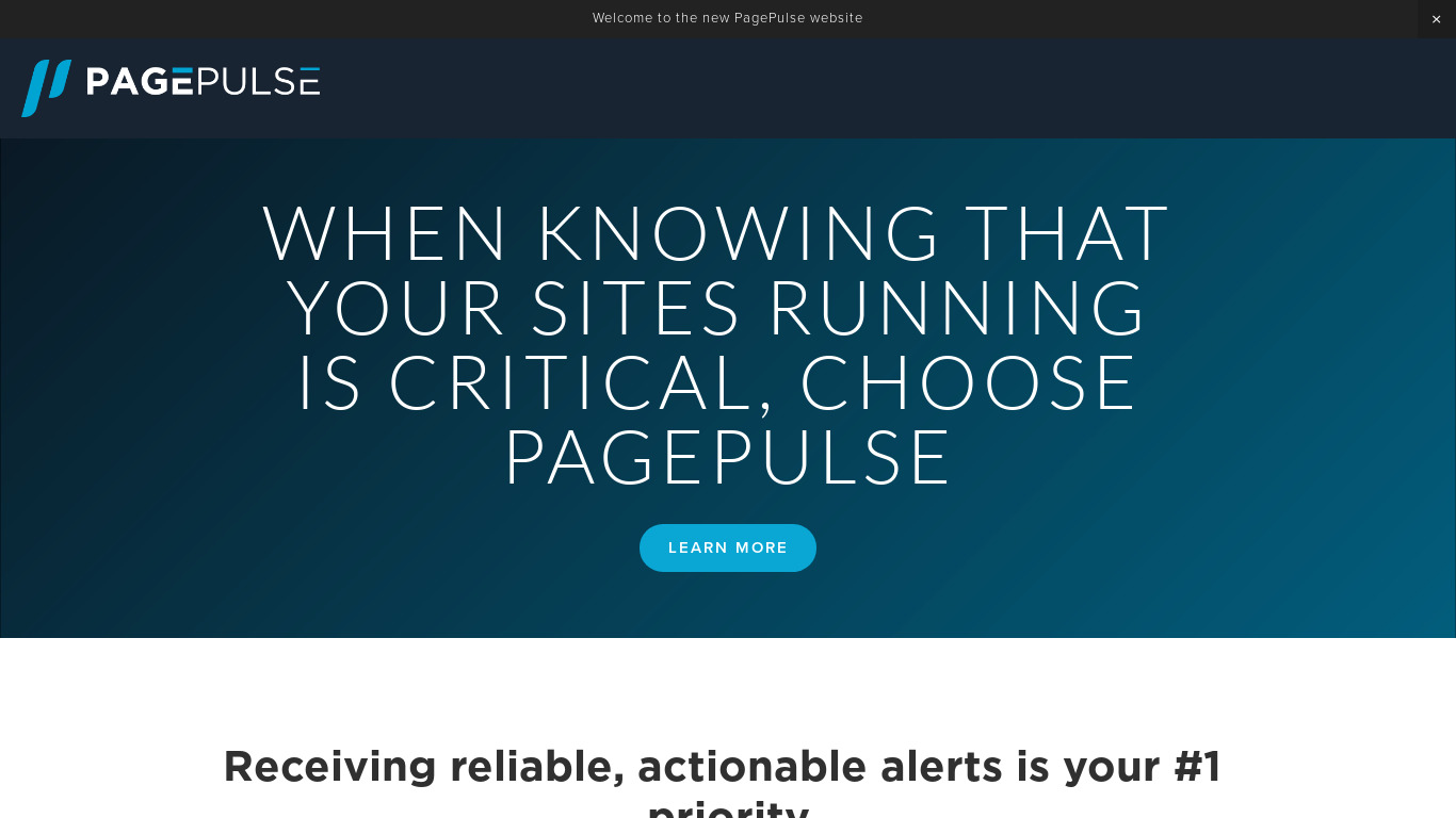 PagePulse Landing page