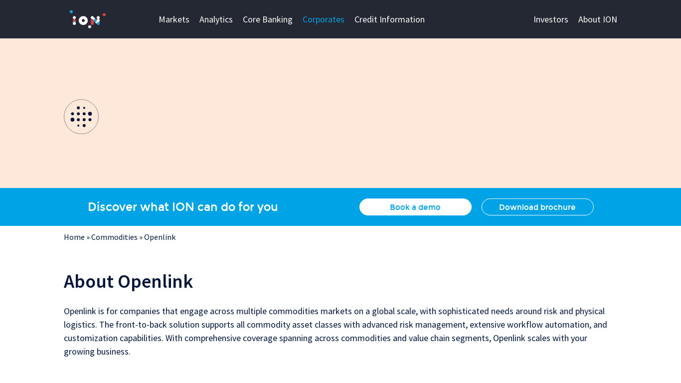 Openlink Landing page