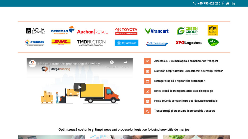 CargoPlanning Landing Page