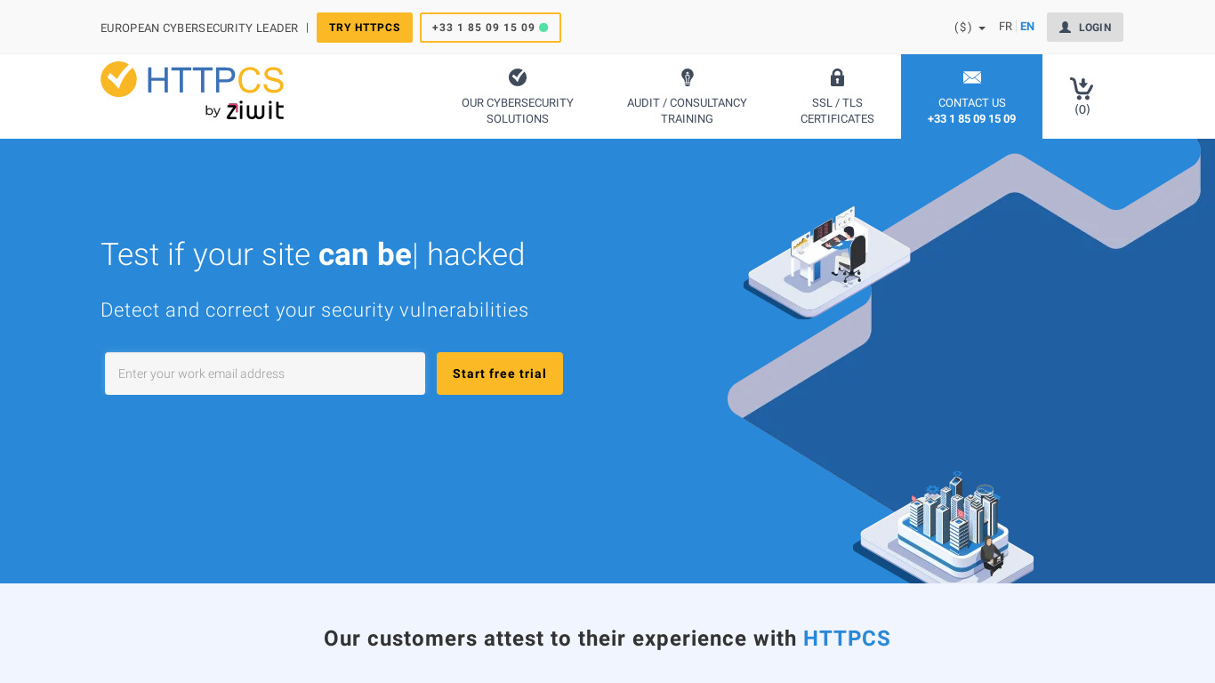 HTTPCS Cyber Vigilance Landing page