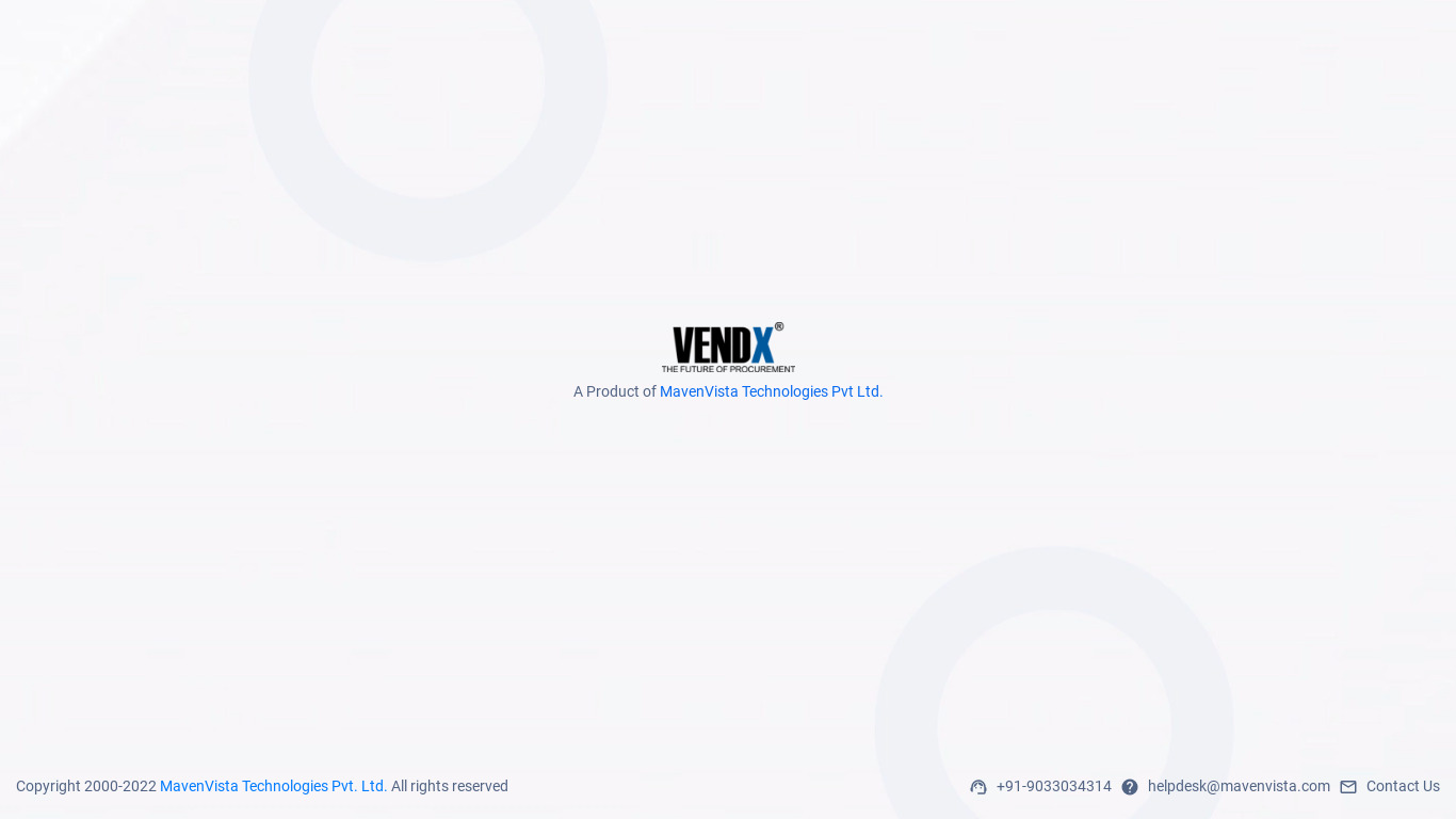 VENDX Landing page