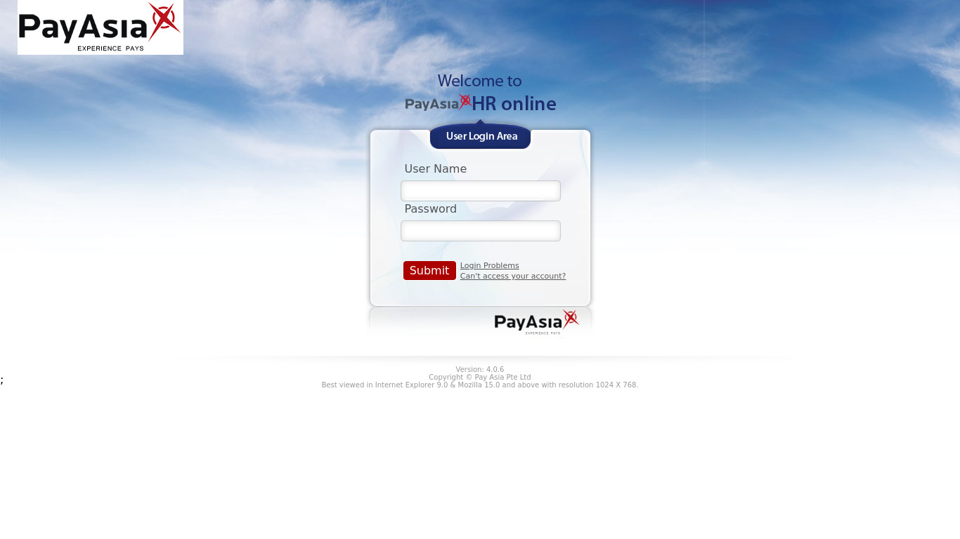 PayAsia Landing page