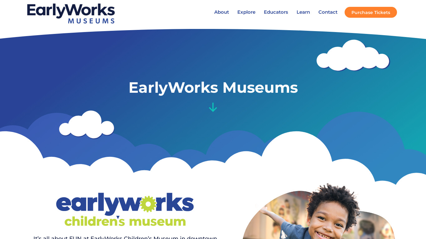 EarlyWorks Landing page