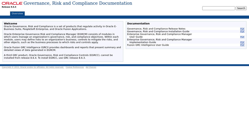 Oracle GRC Landing Page