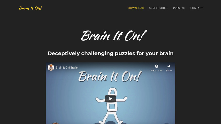 Brain It On: Physics Puzzles Landing Page