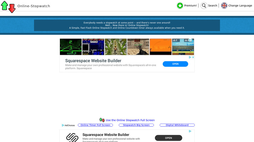 Cronómetro Online Landing Page