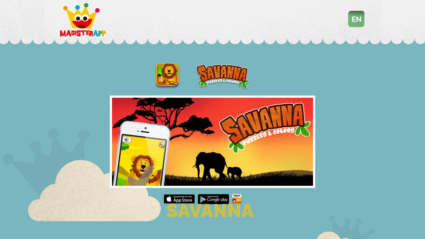 Savanna Landing page