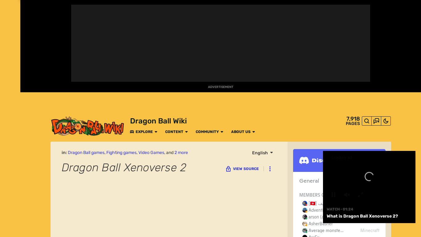 Dragon Ball: Xenoverse 2 Landing page