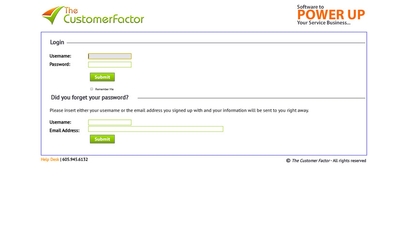The Customer Factor Landing Page