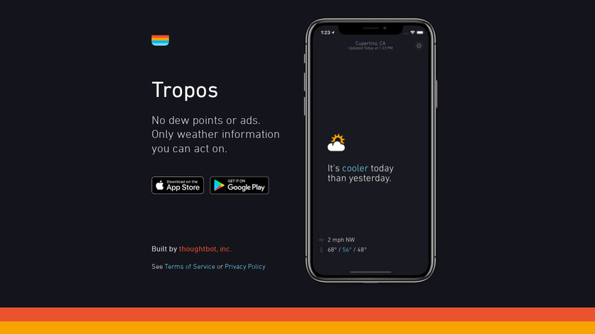 Tropos Landing Page
