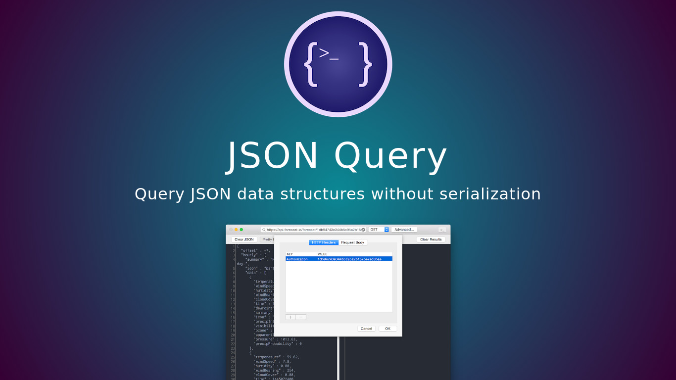 JSON Query Landing page