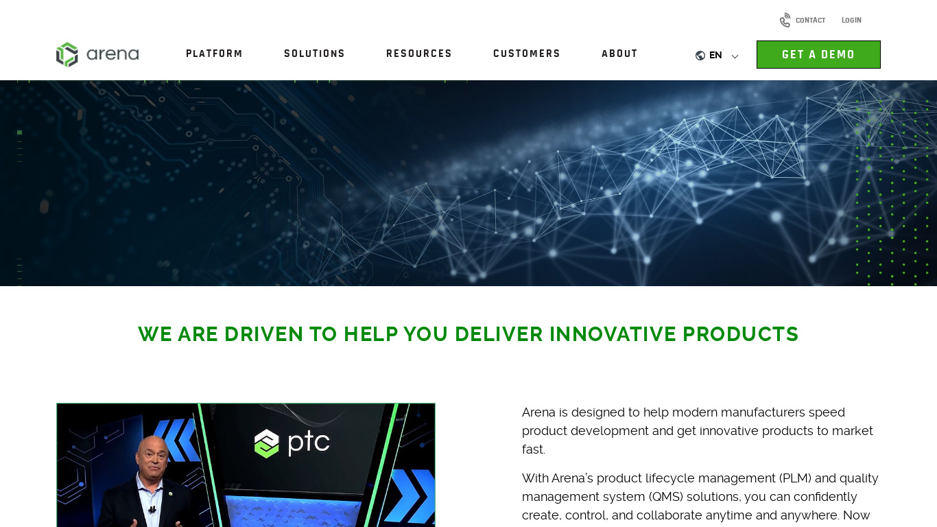 Empower PLM Landing page