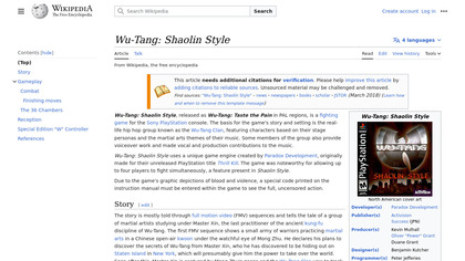 Wu-Tang: Shaolin Style image