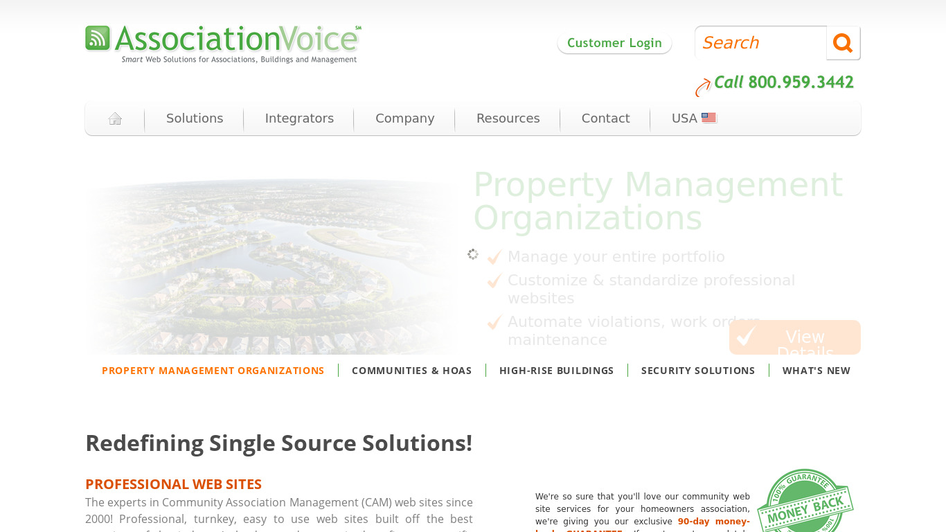 AssociationVoice Landing page